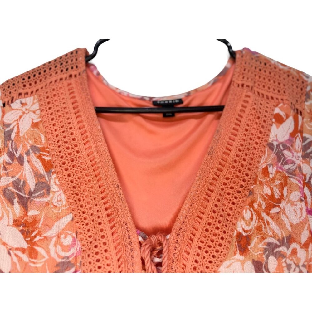 Torrid Orange Tiered Midi Sundress with Flutter Sleeves - Picture 13 of 16